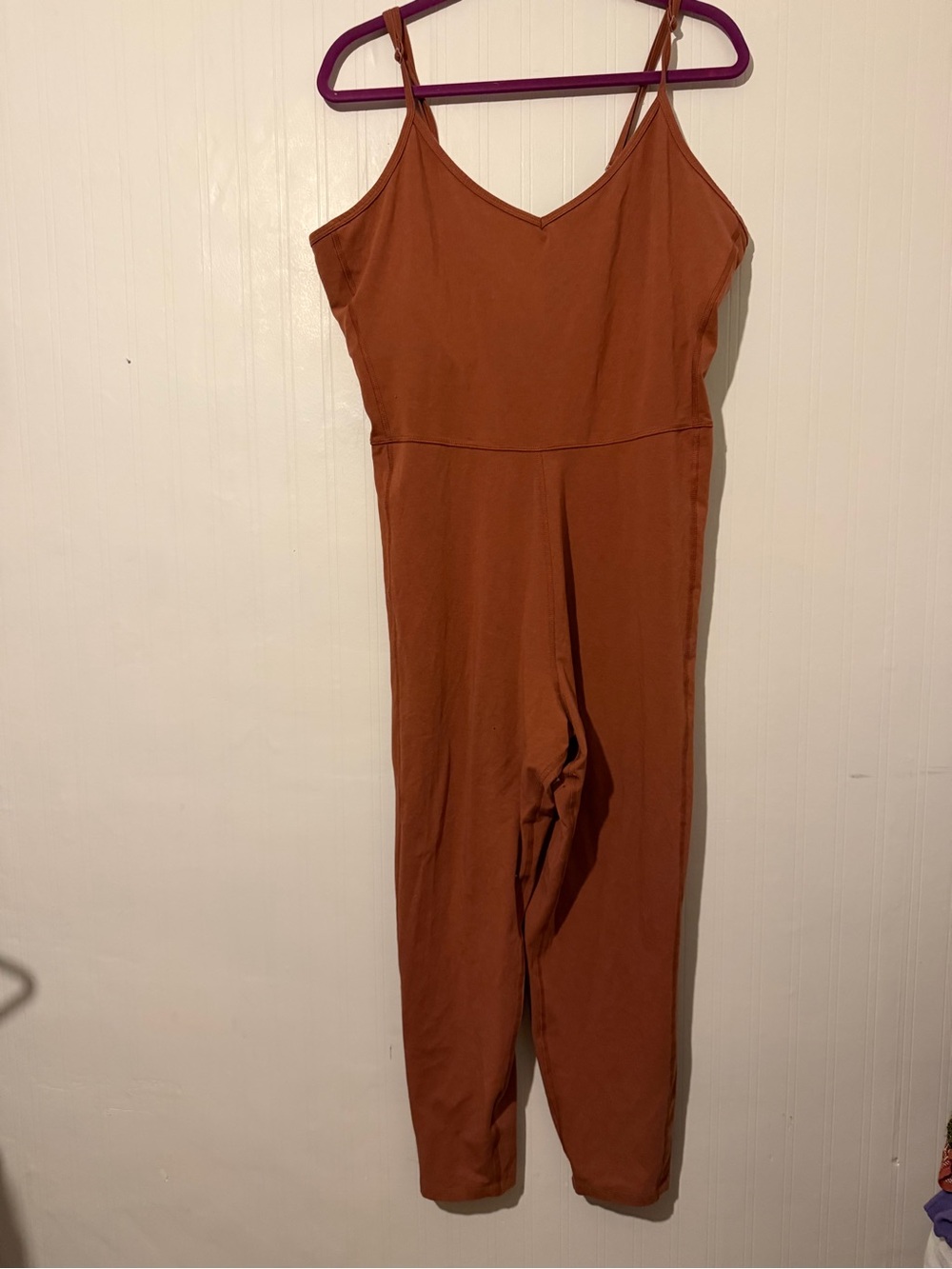 Women’s Rust Brown Sleeveless Jumpsuit XXL